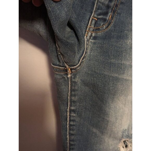 Bridge by GLY "Buckle" distressed Mid Rise Skinny Size 28 - Picture 7 of 14
